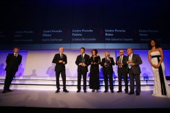 Carrera Cup Night: un riconoscimento ai Concessionari prima della premiazione di Matteo Cairoli campione Carrera Cup Italia 2014