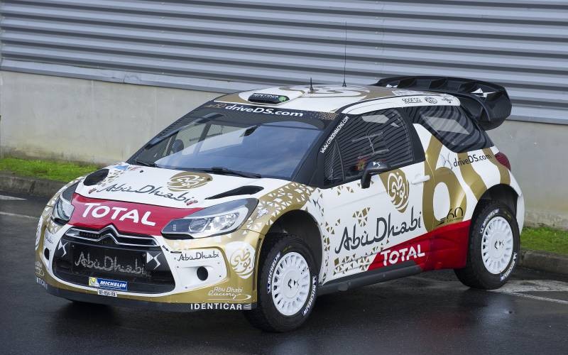 Per il sessantesimo compleanno di DS, le DS 3 WRC schierate dal Citroën Total Abu Dhabi WRT sfoggiano una nuova ed esclusiva livrea