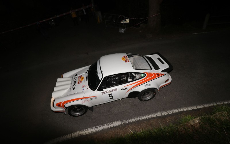 Musti e Granata, Porsche 911 Rsr, vincono il Sanremo Rally Storico