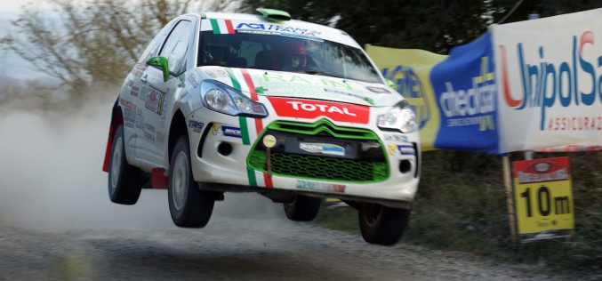 Luca Panzani al via del 23° Rally Adriatico con una Citroën DS3 R3