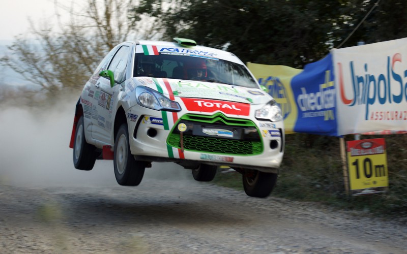 Luca Panzani al via del 23° Rally Adriatico con una Citroën DS3 R3