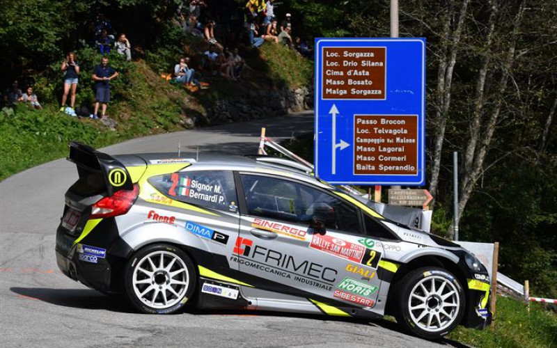 Marco Signor e Patrick Bernardi, Ford Fiesta Wrc, vincono il 36° Rallye San Martino di Castrozza e Primiero