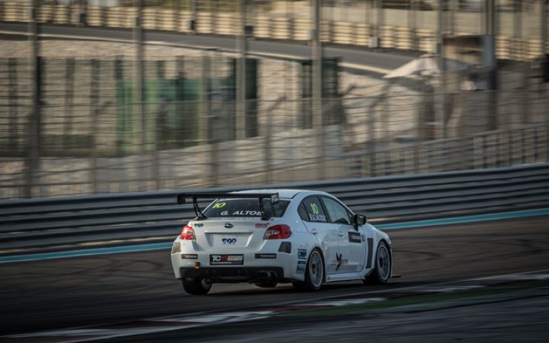 Giacomo Altoè, sul podio di Abu Dhabi con la Subaru Impreza TCR