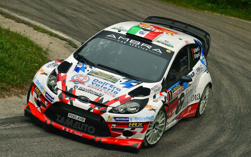 Stefano Albertini e Danilo Fappani, Ford Fiesta Wrc, si aggiudicano il 34° Rally della Marca
