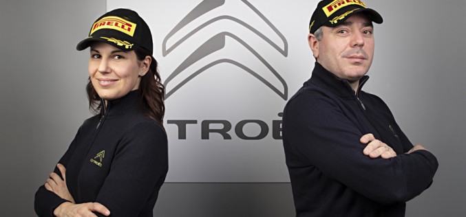 Luca Rossetti con Eleonora Mori equipaggio ufficiale di Citroen Italia nel CIR 2019