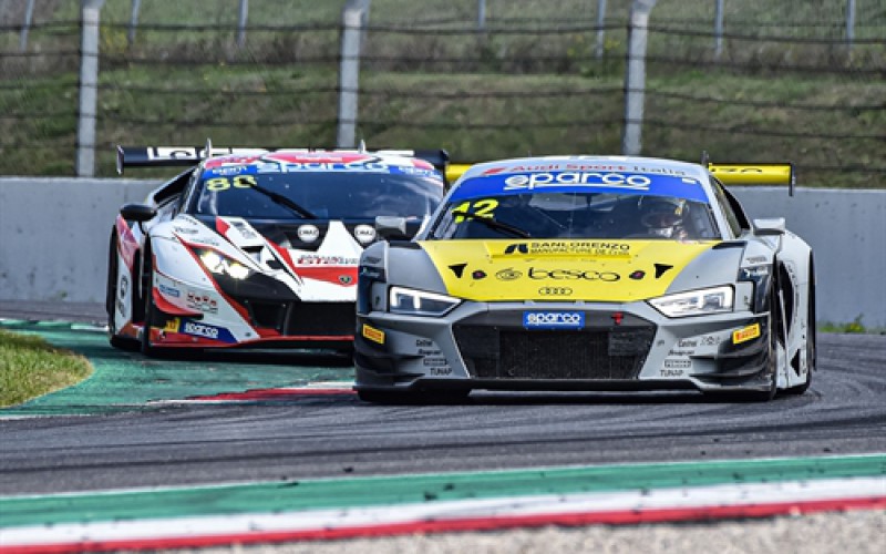 Mugello, Ferrari-Agostini (Audi R8 LMS) si aggiudicano il titolo assoluto del Campionato Italiano Gran Turismo Sprint